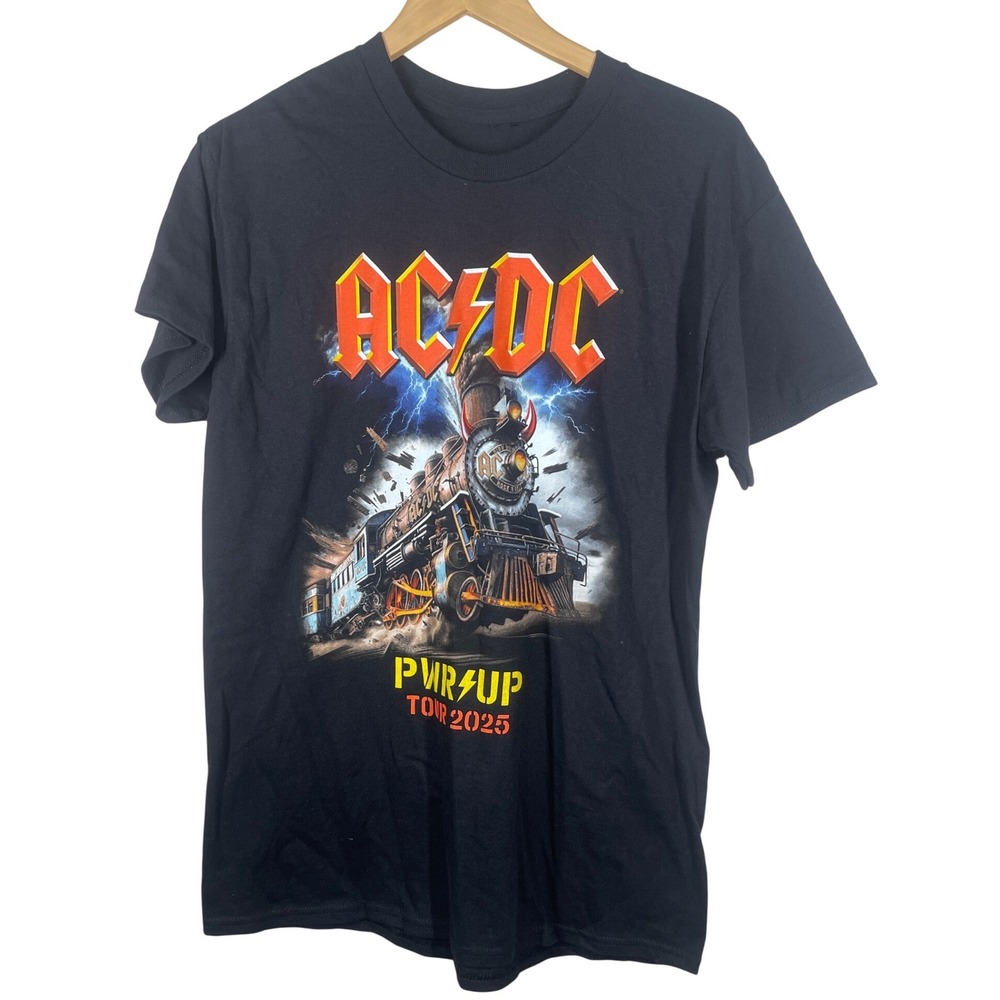 AC/DC PWR UP Tour 2025 North America Concert T-Shirt Black Medium